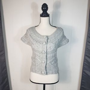 SARSPARILLA Gray Wool Blend Cabell Knit Button Down Cardigan Size Medium